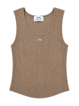 HORIZON RING SHORT SLEEVELESS [BEIGE]