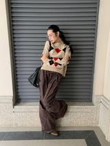 Shine Argyle Handwarmer Knit