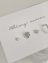 [4 set] four leaf clover piercing set