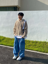 ビッグポケットバルーンカーゴデニムパンツ　２色