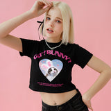 キャット&バニークロップTシャツ [4COLOR]