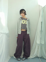 Semi-balloon pocket cotton pants