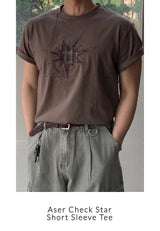 Aser check star short sleeve t-shirt
