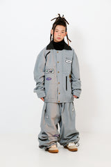 VARIETY PATCH SUPER WIDE VENTILATION PANTS ASH BLUE