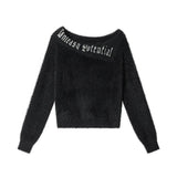 Potential Off-Shoulder Angora Knit