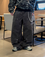 Movan peach brushed carpenter pants