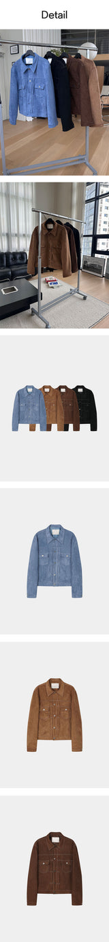 [F/W] Suede trucker jacket(4color)