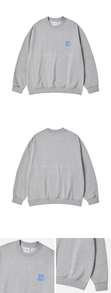 25SS ボックスベーシックロゴスウェットシャツ メランジ
