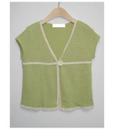 button knit cardigan