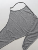 Monty Ribbed Wrap Halterneck Sleeveless