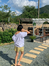 summer button shorts