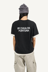 Iron rule layered vintage T-shirt