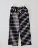 Checked around wide pants