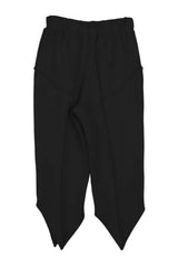 V　Cut　rib　half　pants