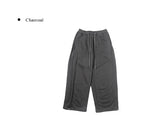 Flan Boa Fur Side Pintuck Snap Wide Pants