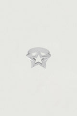 [925SILVER] COOKIE FRAME STAR STUD RING