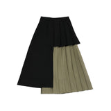 layered pleats skirt