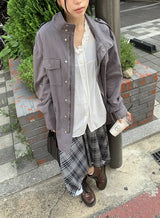 [unisex] Fleur High-Neck String Field Jacket