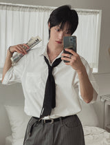 Print Basic Short Sleeve Shirt