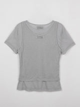 NUBASIC TENCEL HALF T-SHIRT SET GRAY