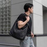 ウーブン スエードルック ショルダー バッグ