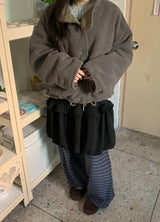 Kikam Stripe Banding Wide Brushed Pants