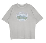 No.0821 BV プリンティングウォッシングハーフTシャツ