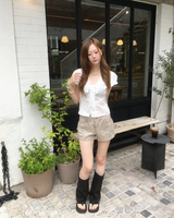 Puff tie blouse