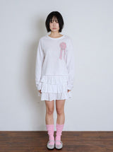 CORSAGE SIDE POINT SLIM LONG SLEEVE