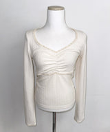 tiny lace tee (3colors)