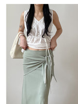 Hachi Shirred Strap Sleeveless Blouse