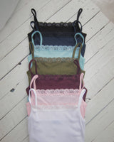 Vuet Lace Ribbed Sleeveless Top
