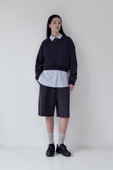 KIRSH プレーンボタンポイントスウェットシャツ [DARK NAVY]