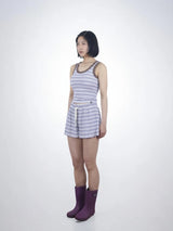COZY SWEAT SHORTS (PURPLE)