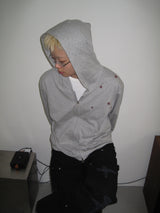 Vintage Star Cropped Zip-Up Hoodie (4c)
