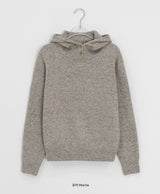 Colden High Neck Wool Knit Hoodie