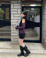 Mine Ribbed V-neck Button Cardigan