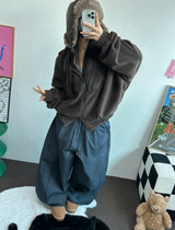オーバーバルーンカーブデニムロングパンツ🖤💙2カラー