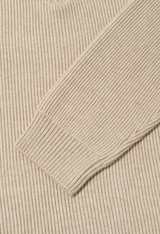 All Day High Neck Modal Semi-Zip-Up Knit