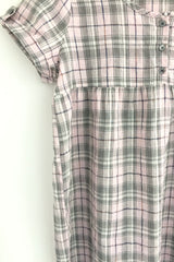 pastel checkered cotton dress