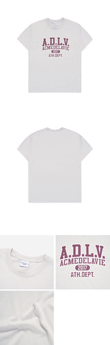 24FW オールドスクールクラックプリンティングショートスリーブTシャツライトグレー