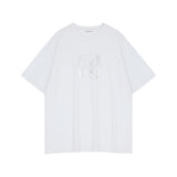 [Unisex] シルバーフォイルオーバーサイズTシャツ_2Color