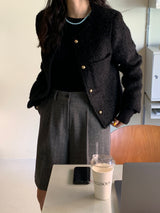 [MADE] Fidic Wool Herringbone Bermuda Pants