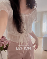 [MADE] Minen Puff Lace Blouse