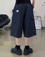 Lyn Pinstripe Carpenter Bermuda Pants