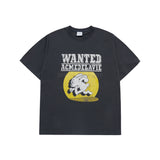 24FW ウォンテッドラビットアートウォークショートスリーブTシャツチャコール