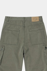 ヴィンテージ ミリタリー カプリ カーゴパンツ(Washed Khaki)