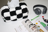 black cherkerboard tissue case