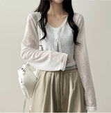 Lottie span two-button cardigan