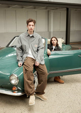 ヴィンテージ ウォッシュ テール ポケット パンツ - カーキ